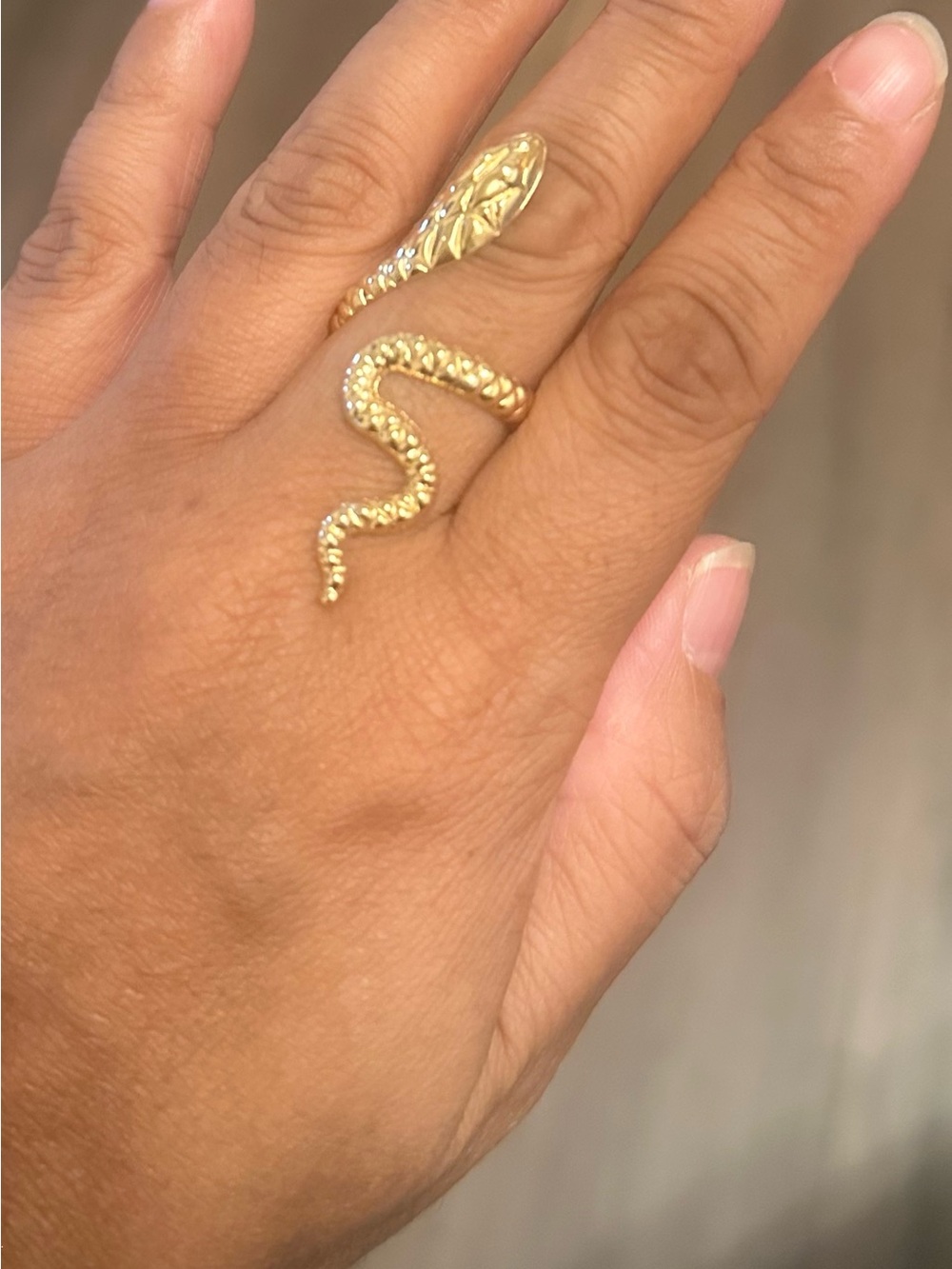 Gold Snake Wrap Ring and bracelet — Sculpted Serpent Statement